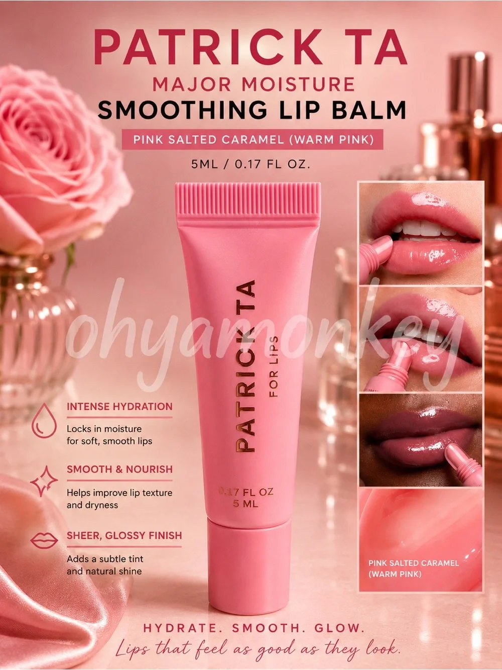 Patrick Ta Major Moisture Smoothing Lip Balm - Pink Salted Caramel